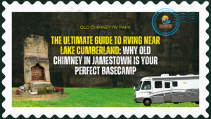 Full hookup RV sites with 50 amp service and free WiFi at Old Chimney RV Park near Jamestown, Kentucky.